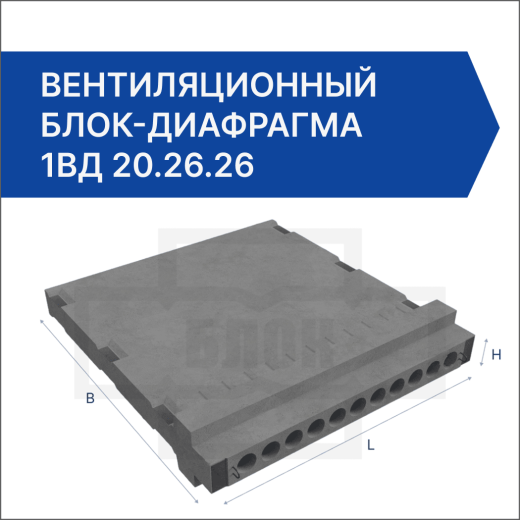 Вентиляционный блок-диафрагма 1ВД 20.26.26