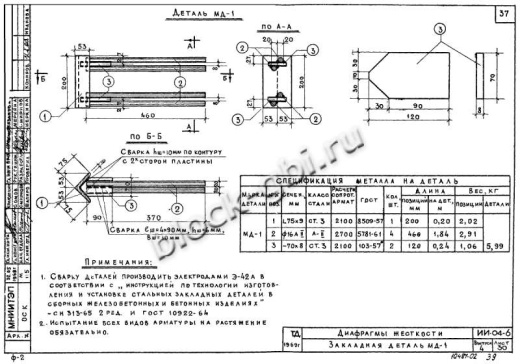 Диафрагма жесткости В-28-38п