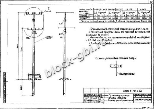 Промежуточная опора П10-2